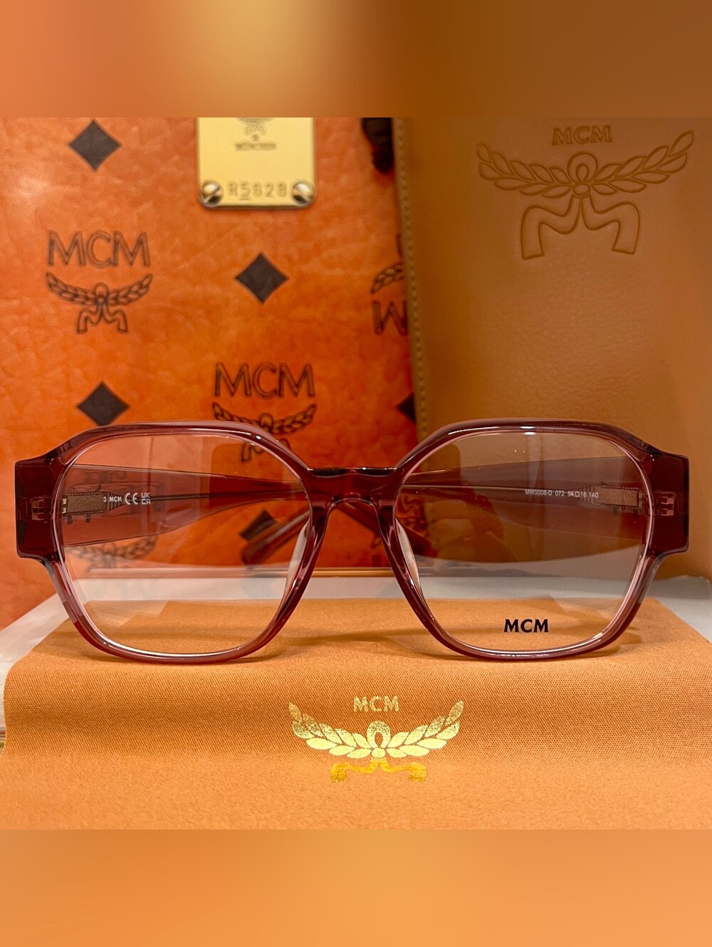 MCM MW5008-D 072 Shiny Translucent Pink MCM Eyeglasses